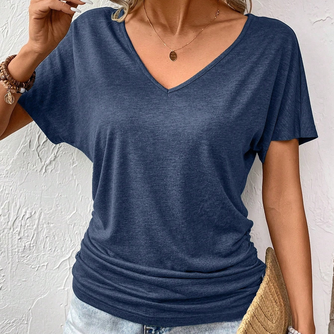 Letnia koszulka z krótkim rękawem w stylu casual